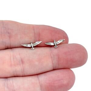 Estate Sterling Silver 925 Bird Stud Earrings